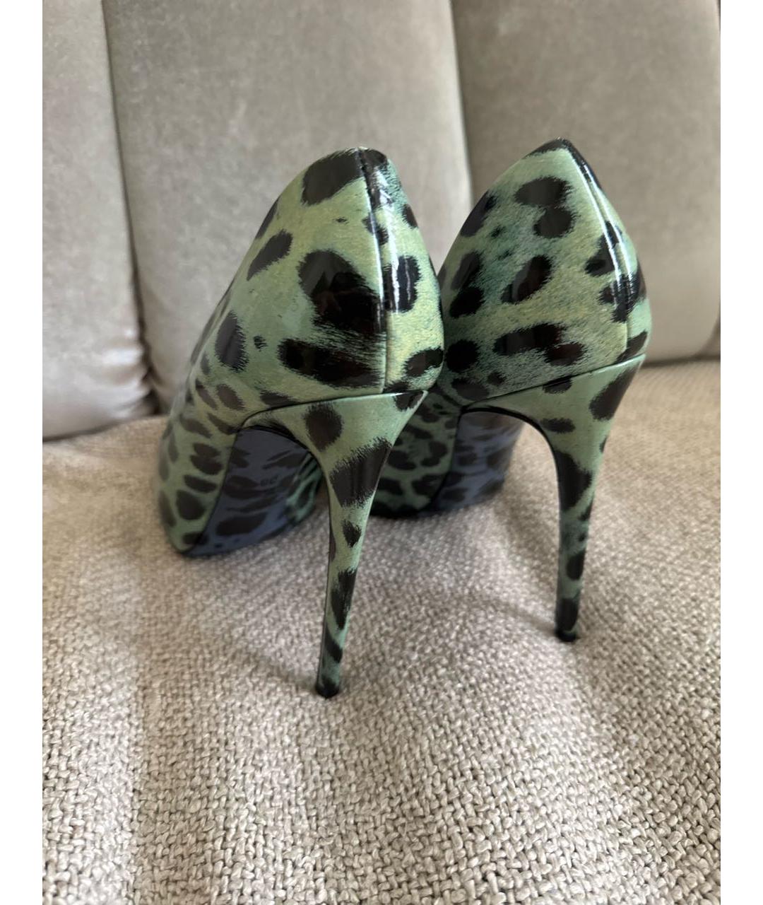 DOLCE&GABBANA Бирюзовые туфли из лакированной кожи, фото 3