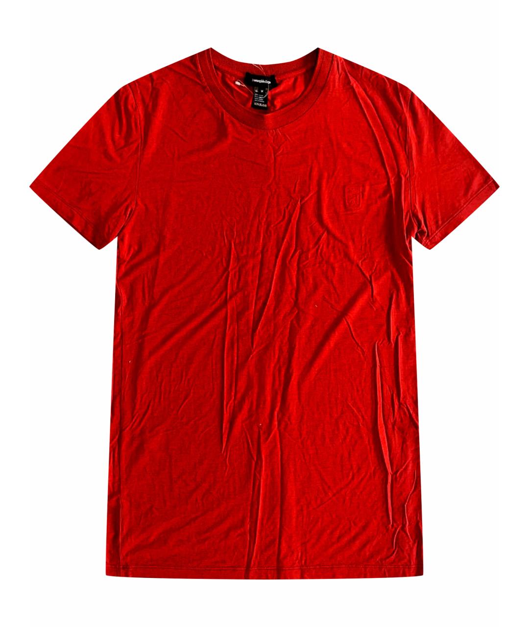 ERMENEGILDO ZEGNA XXX Красная хлопковая футболка, фото 1