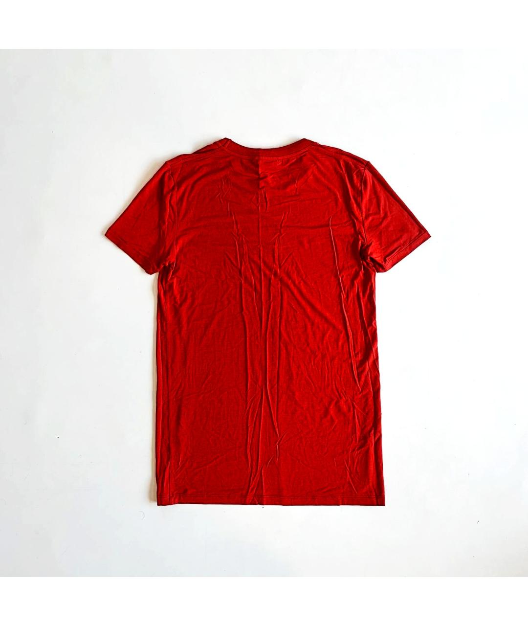 ERMENEGILDO ZEGNA XXX Красная хлопковая футболка, фото 2