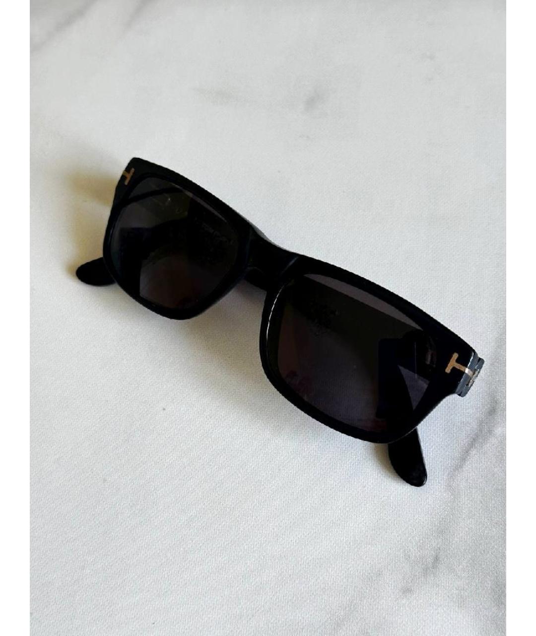 TOM FORD Черные пластиковые солнцезащитные очки, фото 4