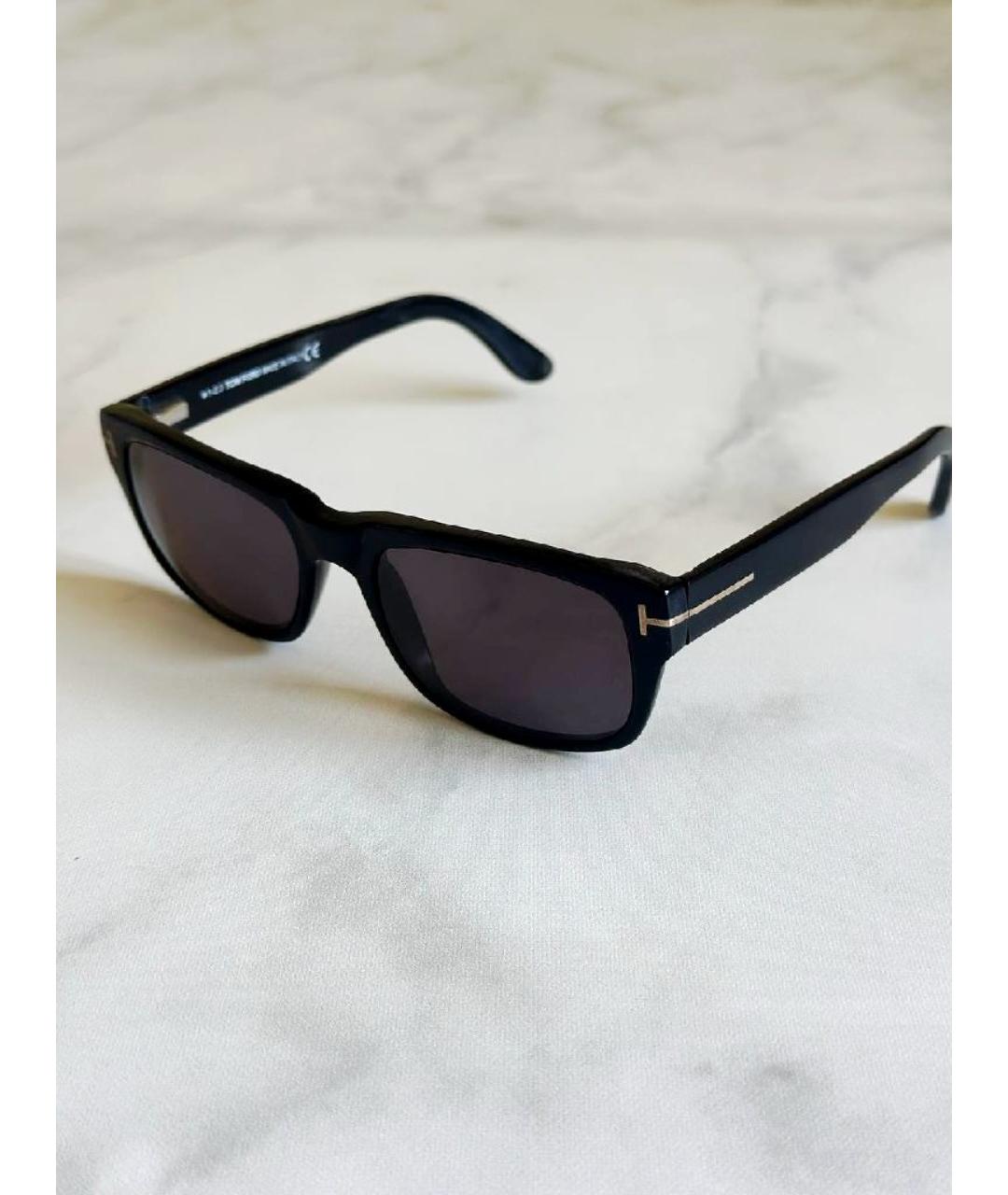 TOM FORD Черные пластиковые солнцезащитные очки, фото 8