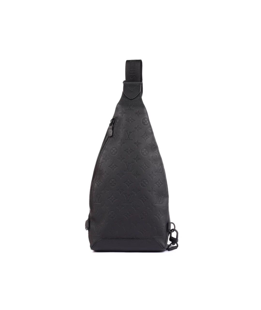 LOUIS VUITTON Черная кожаная сумка на плечо, фото 4