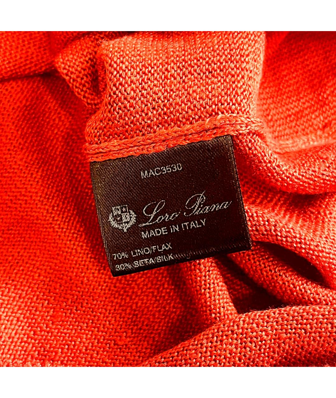 LORO PIANA Красная шелковая майка, фото 6