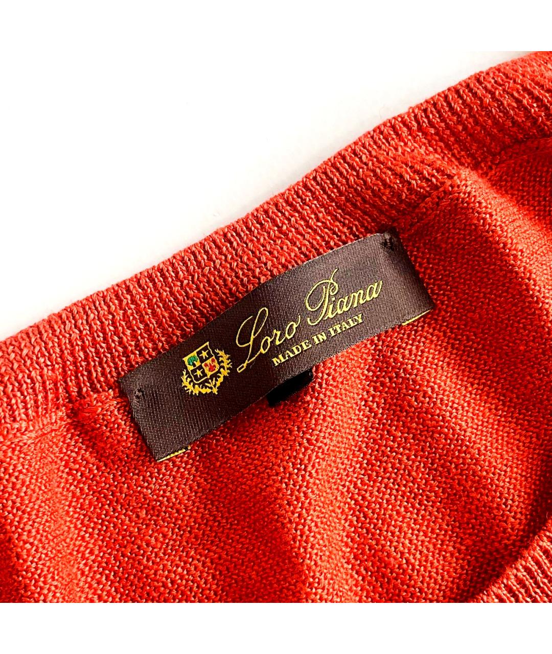 LORO PIANA Красная шелковая майка, фото 4