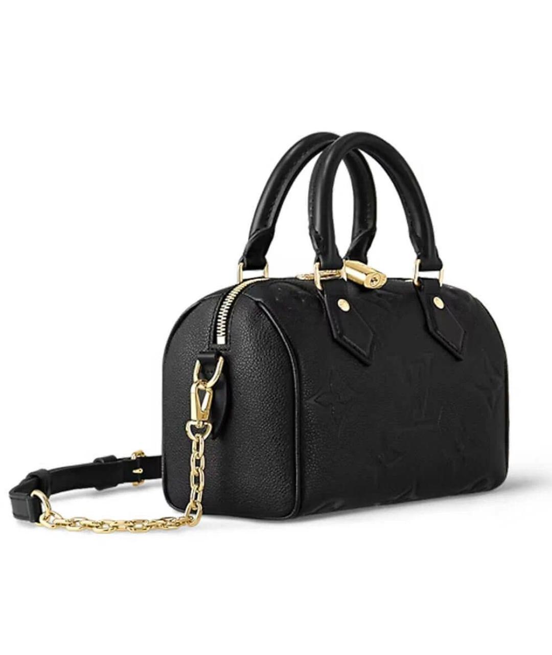 LOUIS VUITTON Черная кожаная сумка через плечо, фото 5