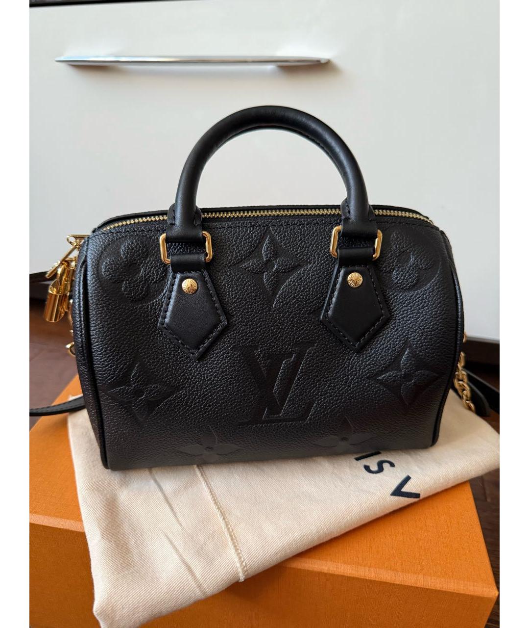 LOUIS VUITTON Черная кожаная сумка через плечо, фото 2