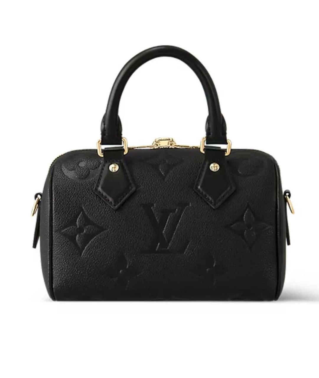 LOUIS VUITTON Черная кожаная сумка через плечо, фото 8