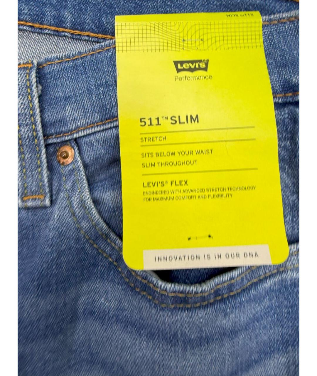 LEVI'S Голубые джинсы скинни, фото 5