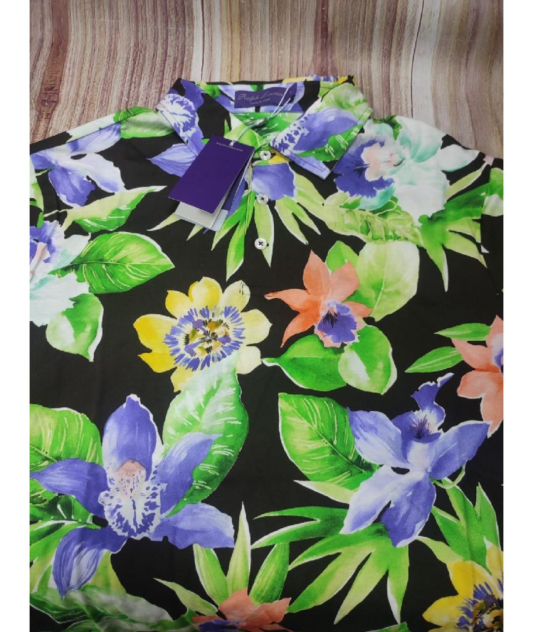 RALPH LAUREN PURPLE LABEL Мульти хлопковое поло с коротким рукавом, фото 6