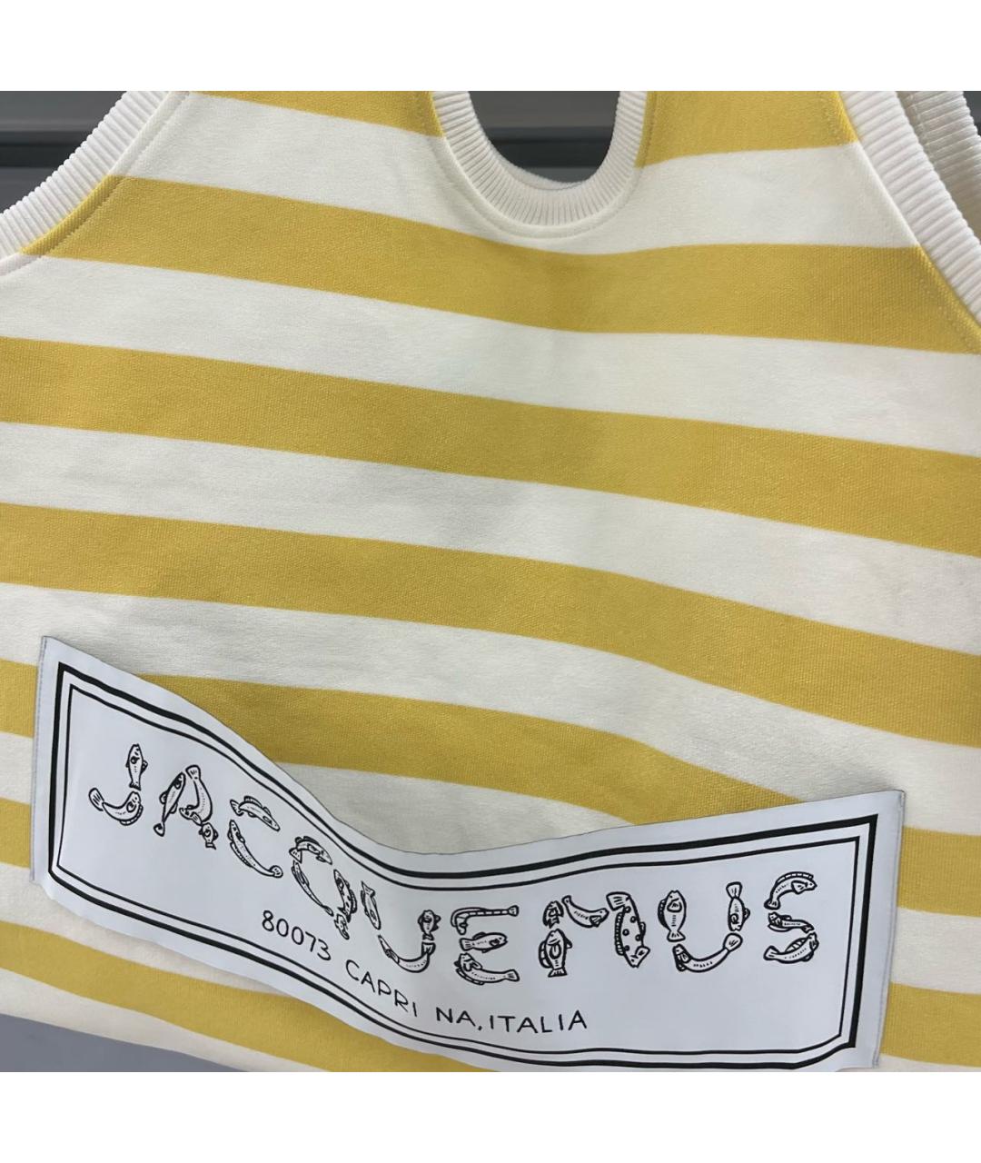 JACQUEMUS Желтая сумка тоут, фото 3
