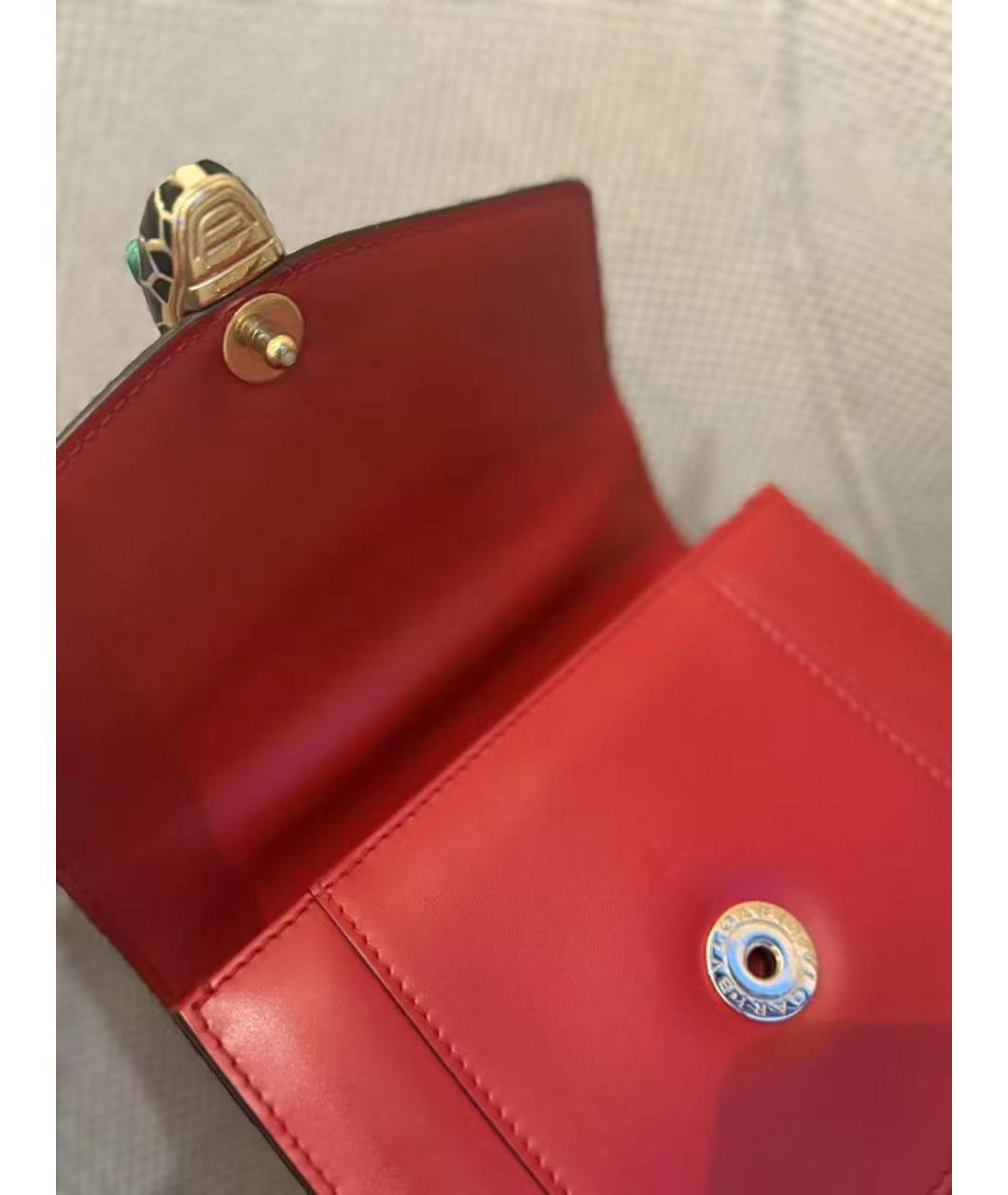 BVLGARI Красная кожаная сумка через плечо, фото 5
