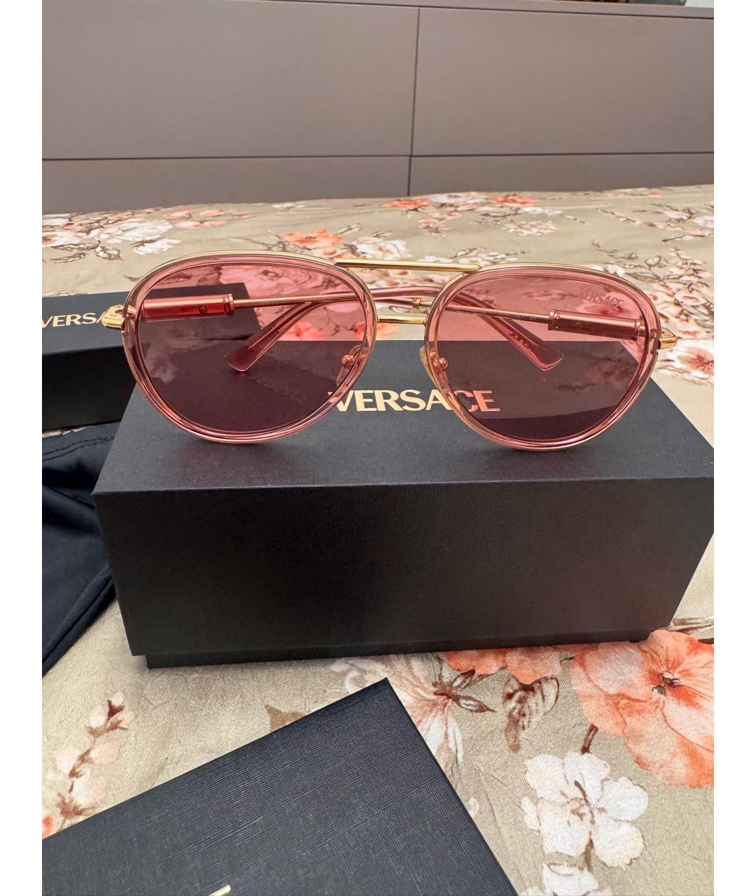 VERSACE Розовые солнцезащитные очки, фото 8
