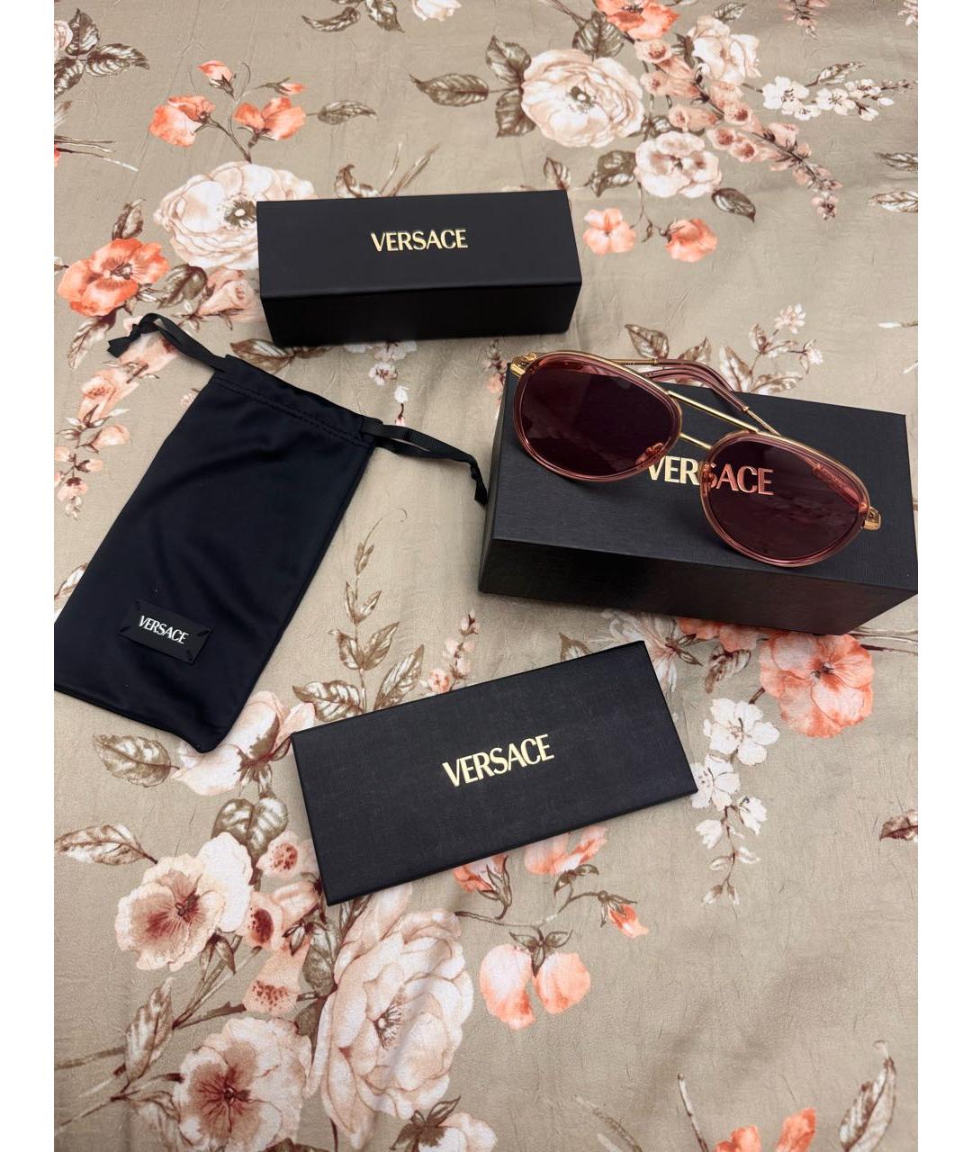 VERSACE Розовые солнцезащитные очки, фото 6