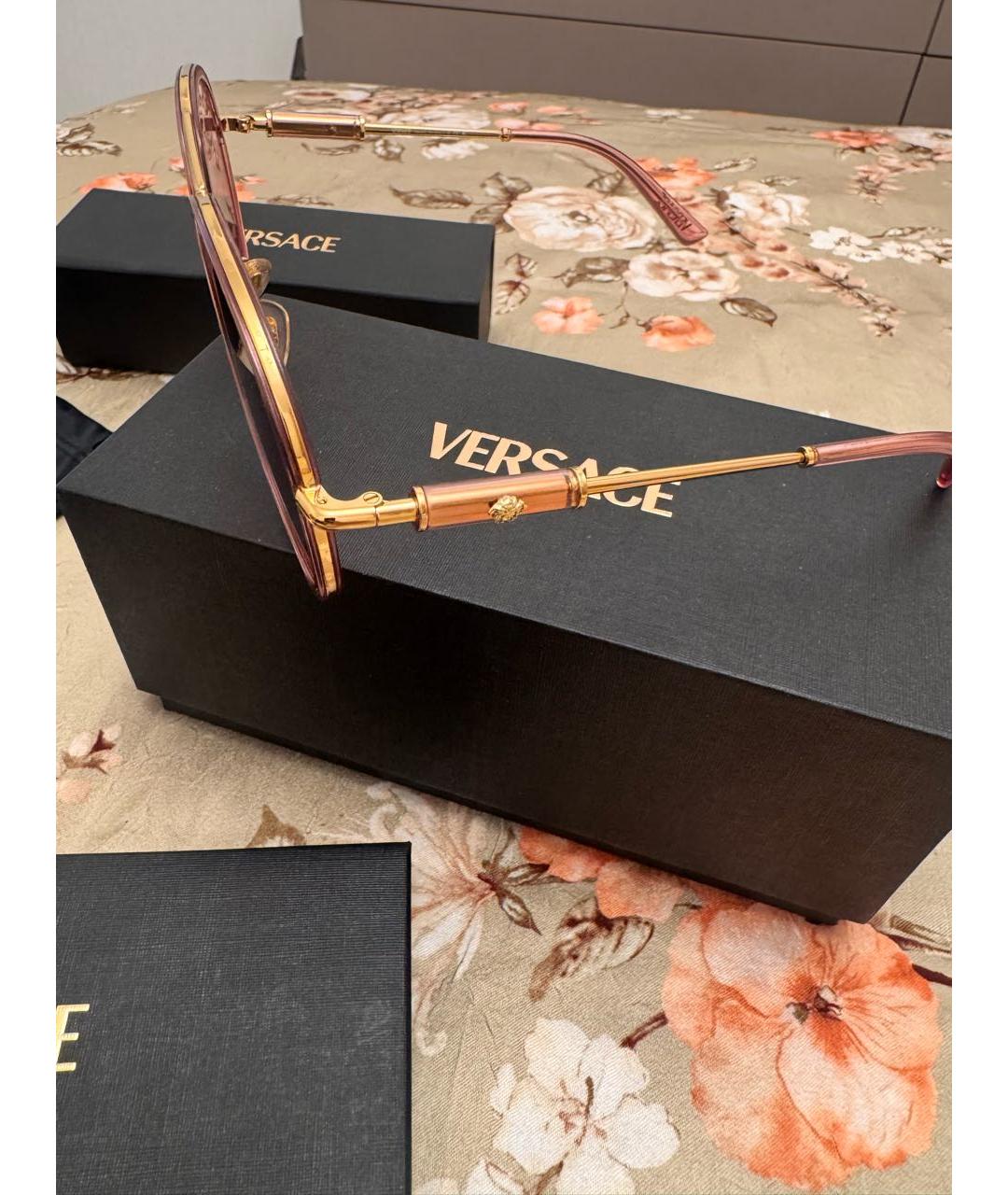 VERSACE Розовые солнцезащитные очки, фото 2