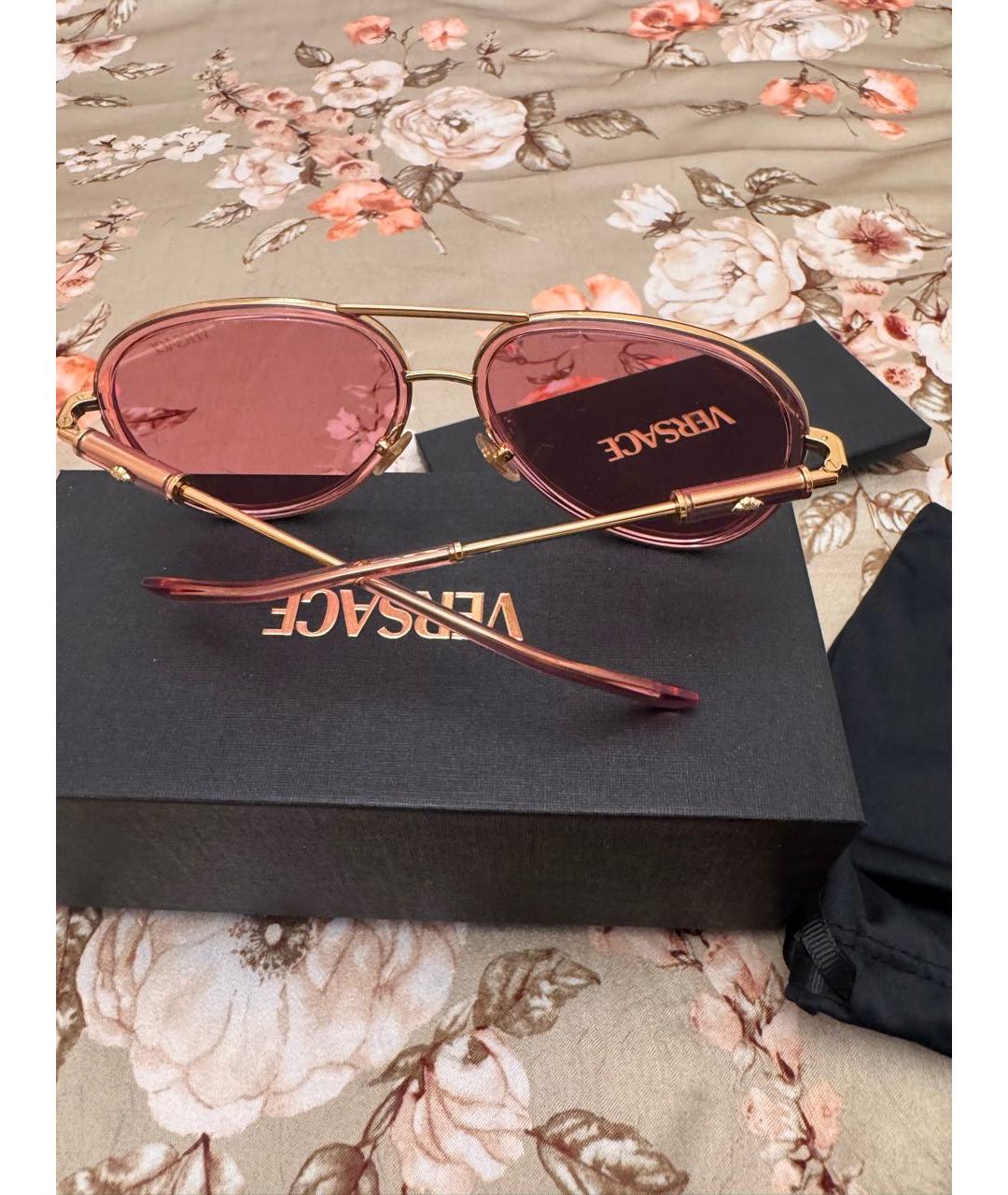 VERSACE Розовые солнцезащитные очки, фото 5