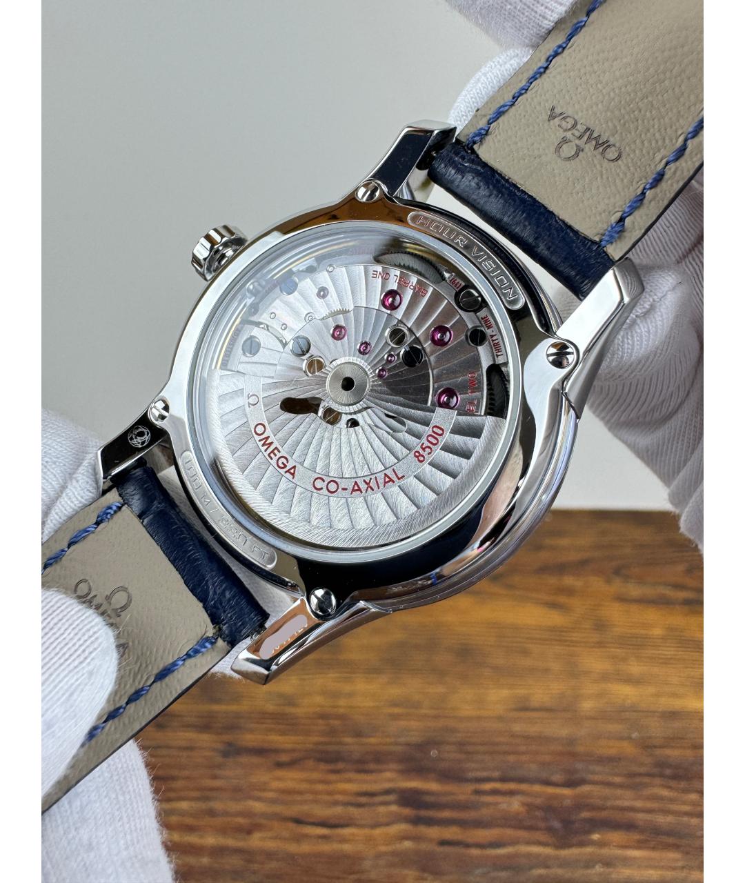 OMEGA Темно-синие часы, фото 6