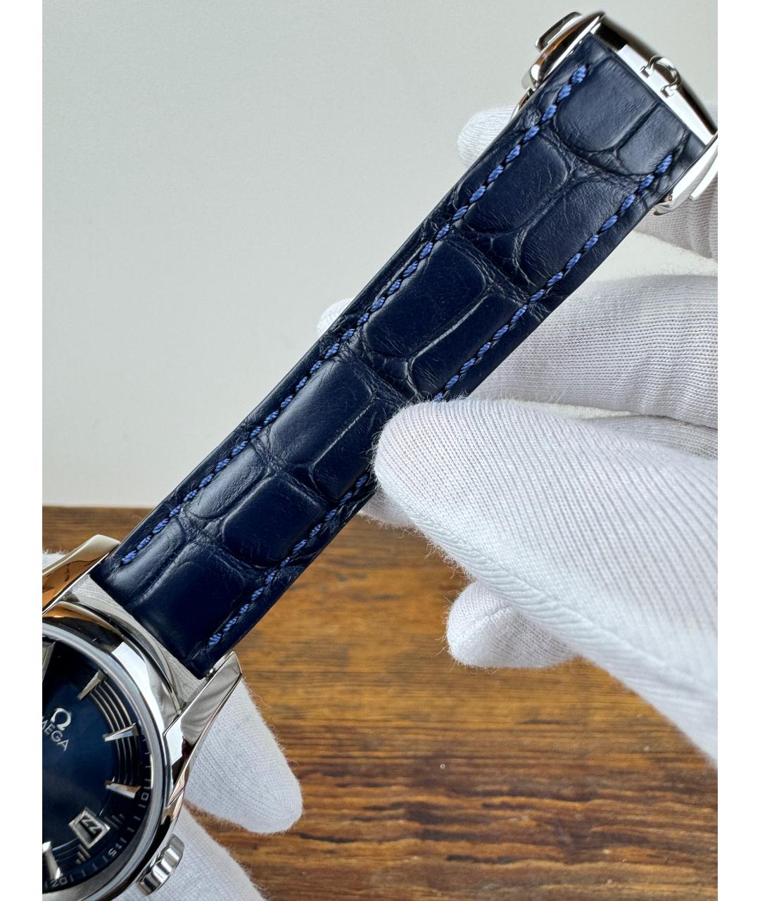 OMEGA Темно-синие часы, фото 8