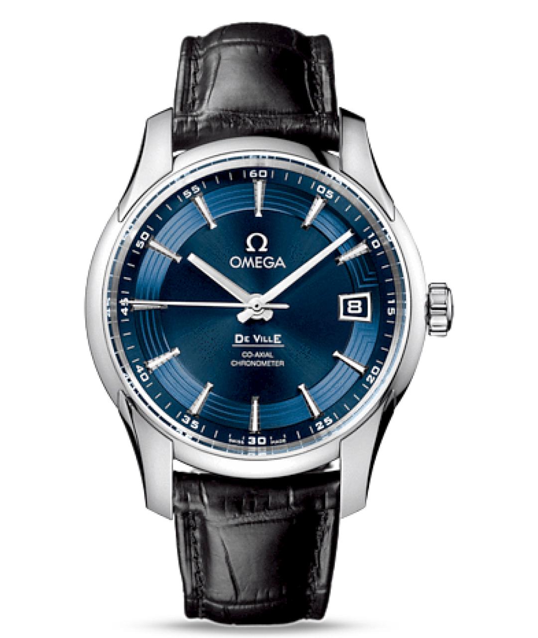 OMEGA Темно-синие часы, фото 10