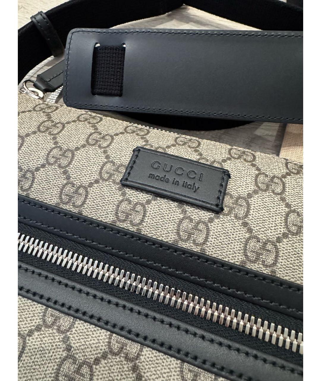 GUCCI Бежевая кожаная сумка на плечо, фото 2