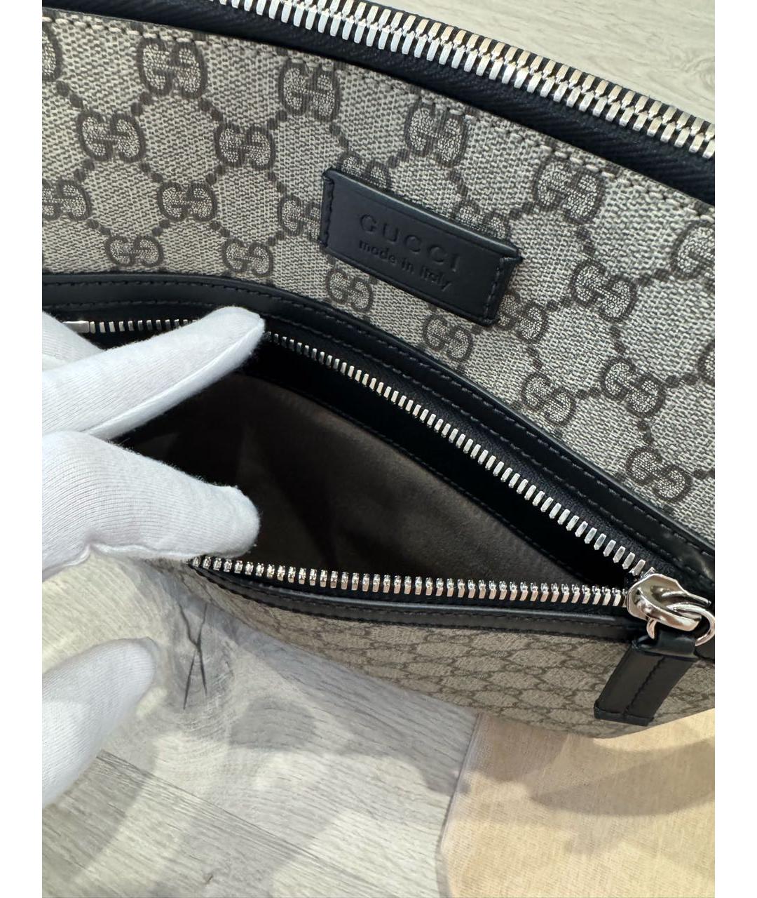 GUCCI Бежевая кожаная сумка на плечо, фото 3
