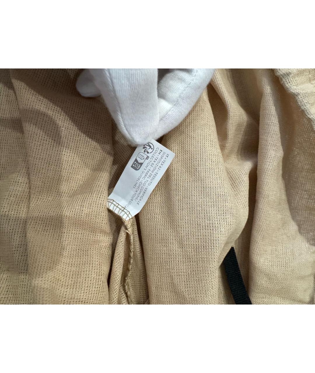 GUCCI Бежевая кожаная сумка на плечо, фото 4