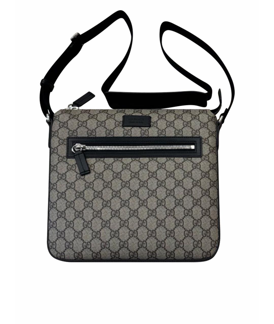 GUCCI Бежевая кожаная сумка на плечо, фото 1