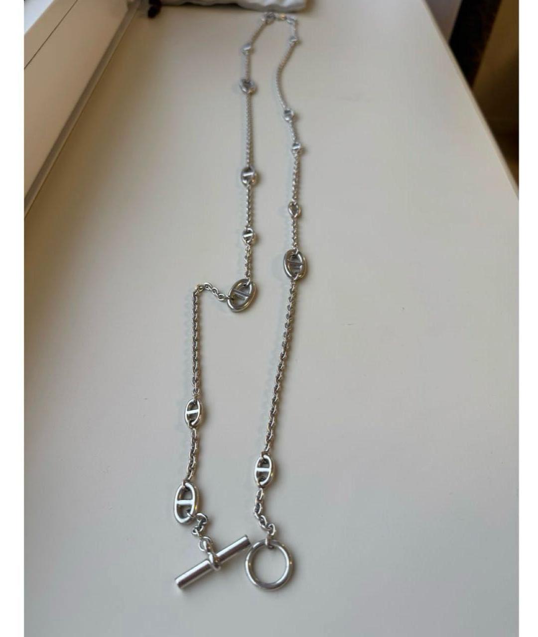 HERMES Серебряное серебряное колье, фото 3
