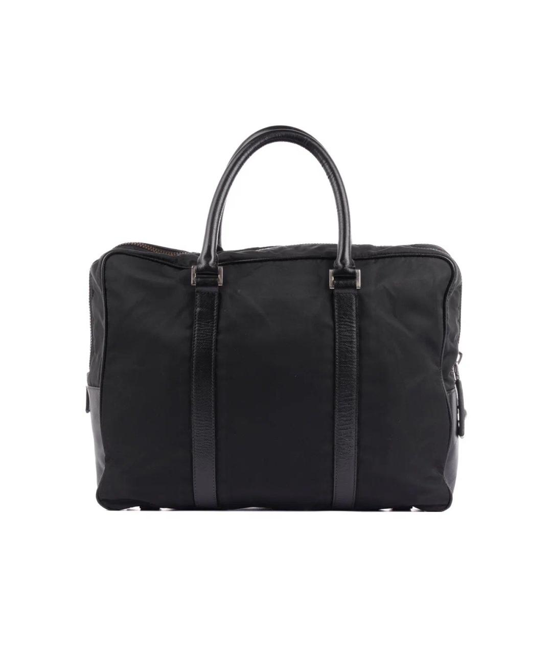 PRADA Черный тканевый портфель, фото 2