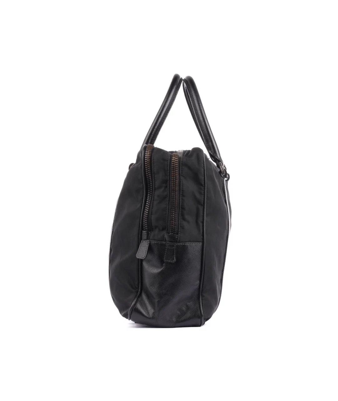 PRADA Черный тканевый портфель, фото 5