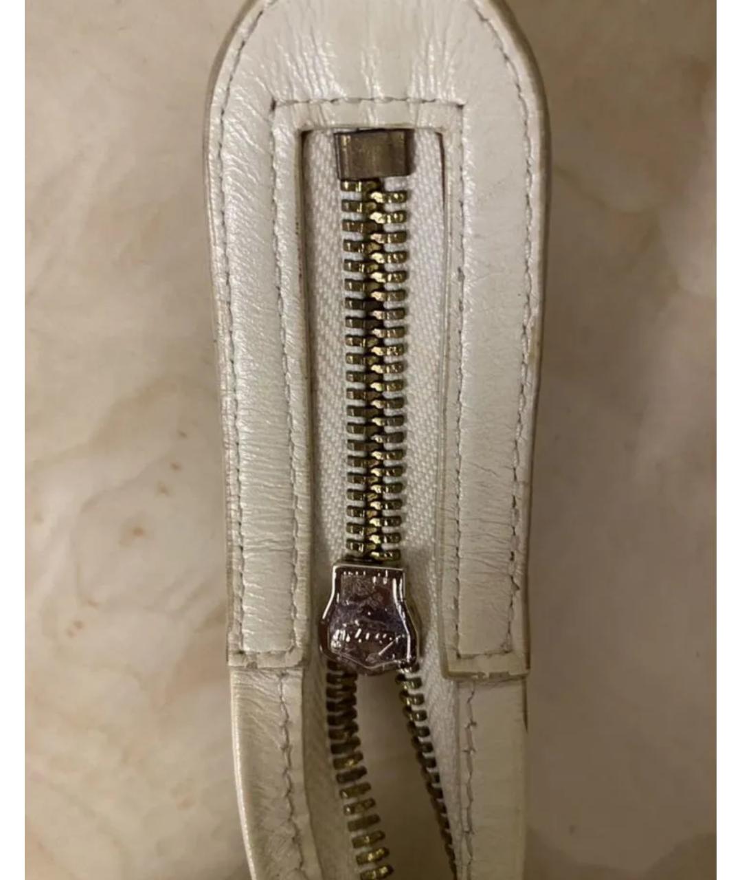 BALENCIAGA Белая кожаная сумка с короткими ручками, фото 4