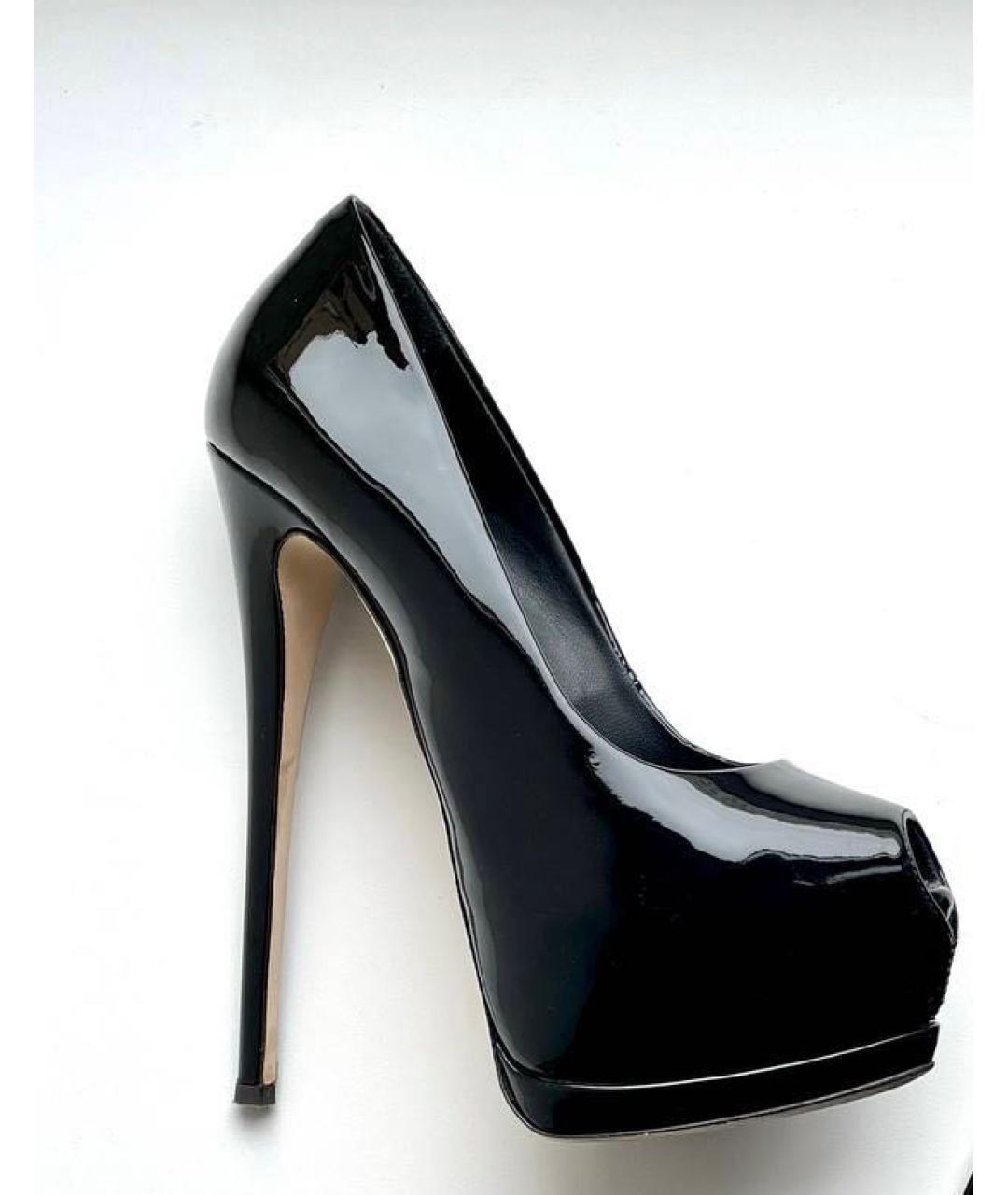 GIUSEPPE ZANOTTI DESIGN Черные туфли из лакированной кожи, фото 8