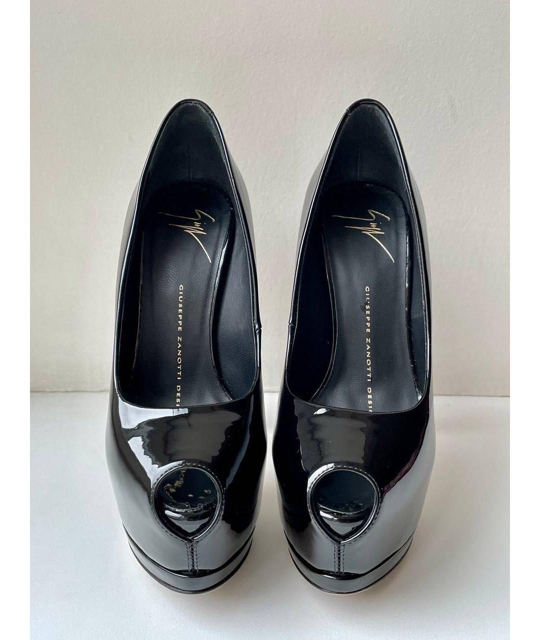 GIUSEPPE ZANOTTI DESIGN Черные туфли из лакированной кожи, фото 4
