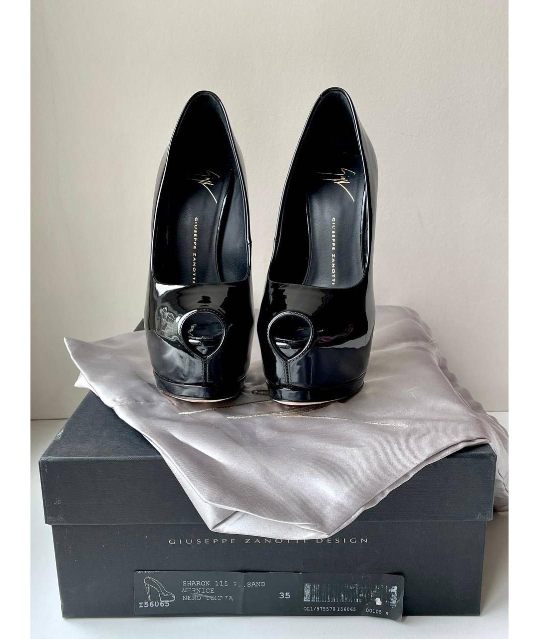 GIUSEPPE ZANOTTI DESIGN Черные туфли из лакированной кожи, фото 3