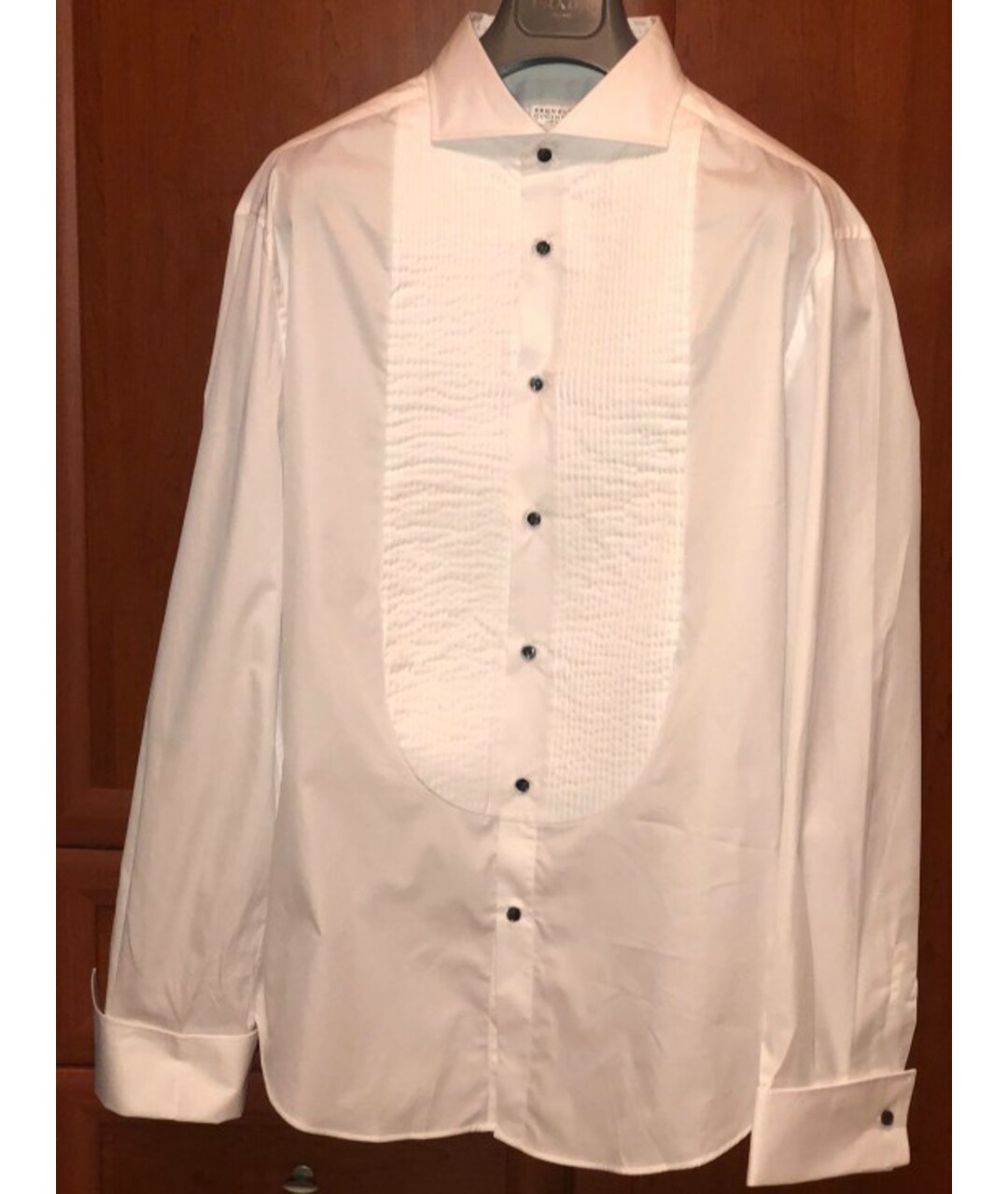 BRUNELLO CUCINELLI Белая хлопковая классическая рубашка, фото 4