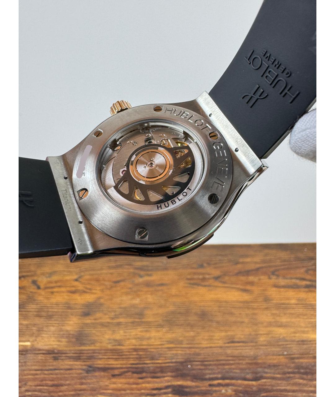 HUBLOT Черные часы из розового золота, фото 8