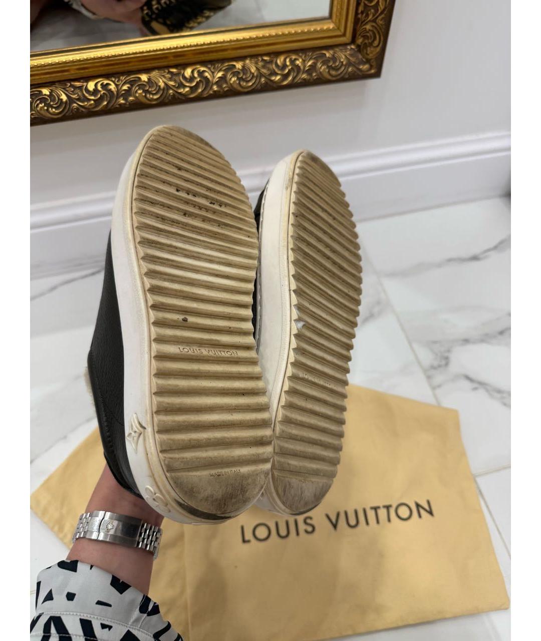 LOUIS VUITTON Черные кожаные кроссовки, фото 8