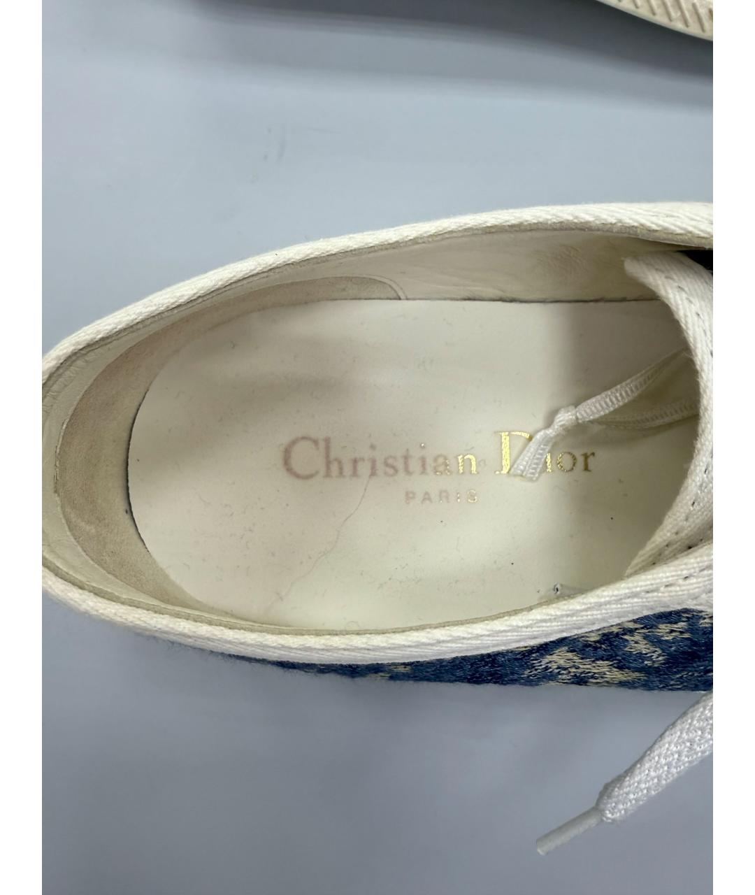 CHRISTIAN DIOR Синие текстильные кеды, фото 7