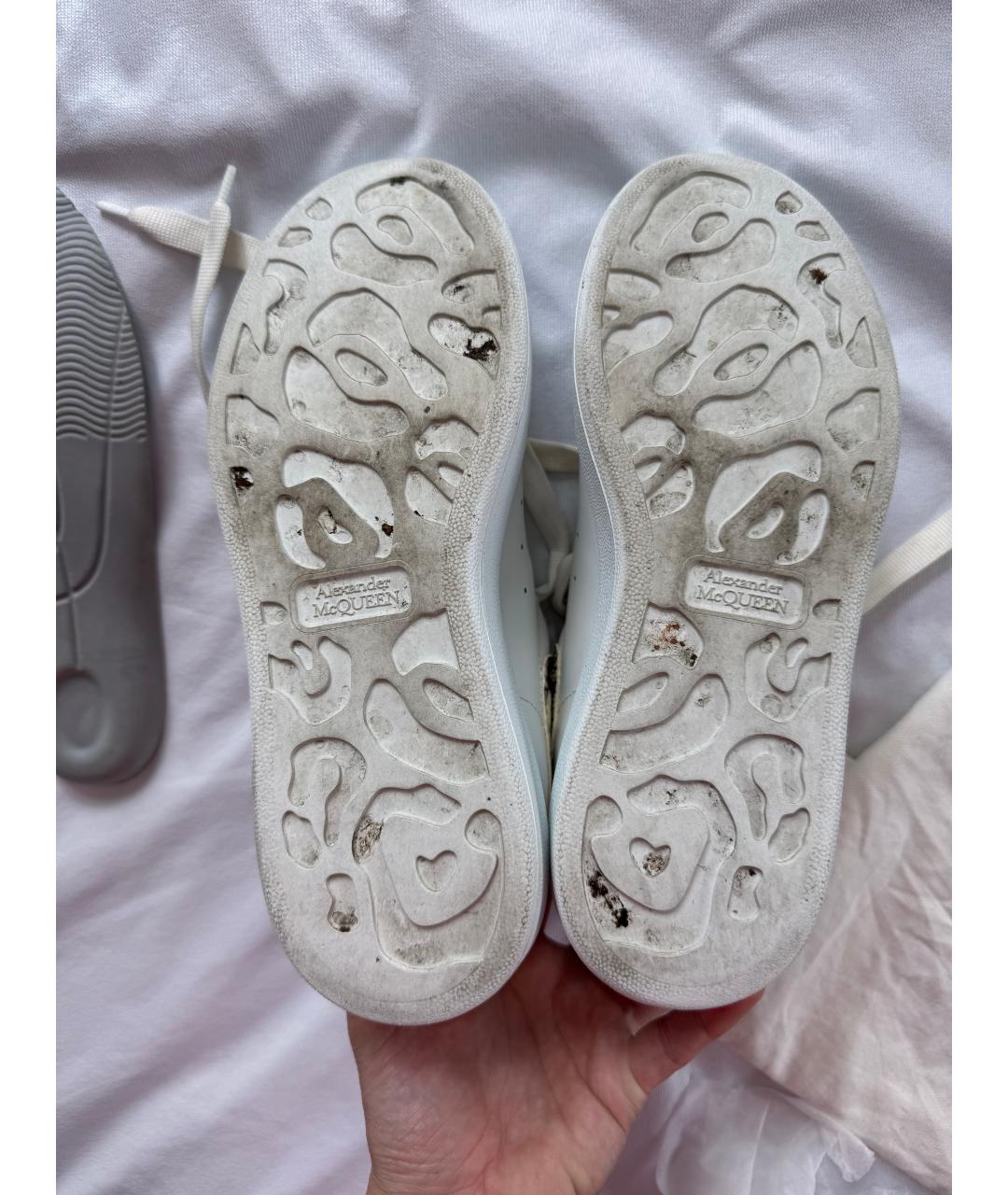 ALEXANDER MCQUEEN Белые кожаные кеды, фото 5