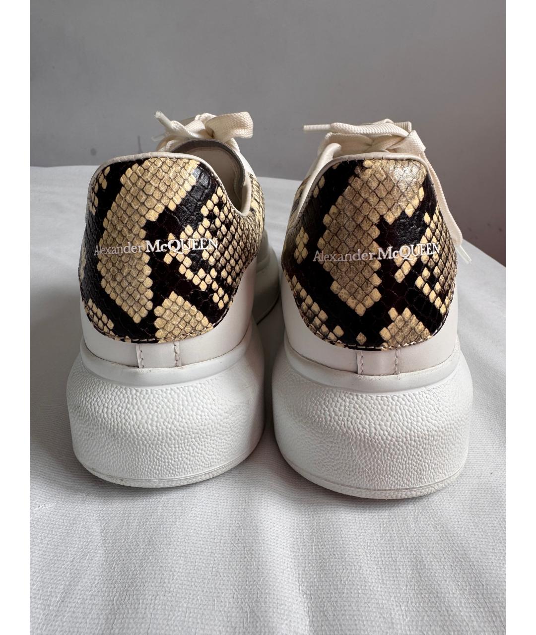ALEXANDER MCQUEEN Белые кожаные кеды, фото 4