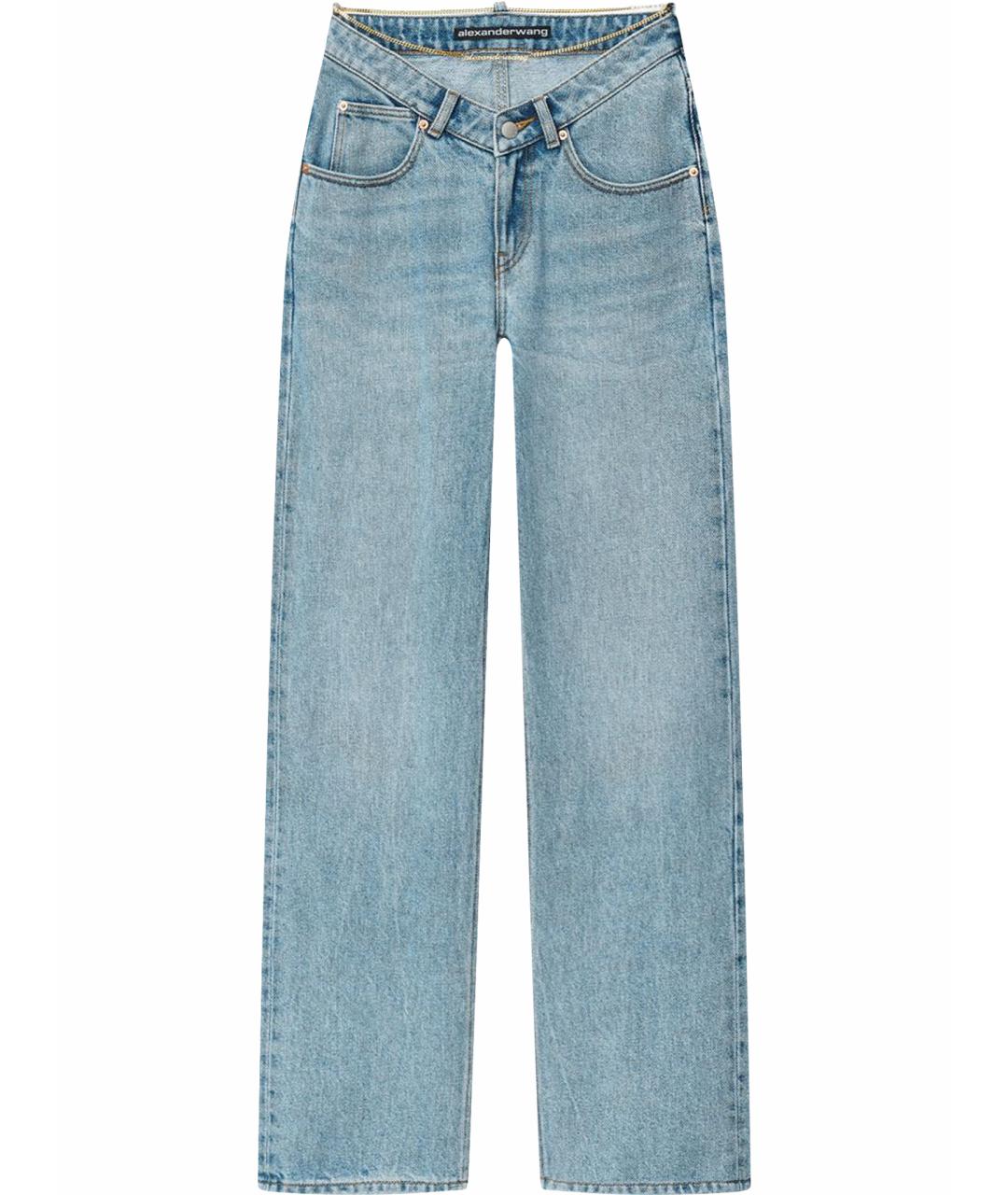 ALEXANDER WANG Голубые хлопковые прямые джинсы, фото 1