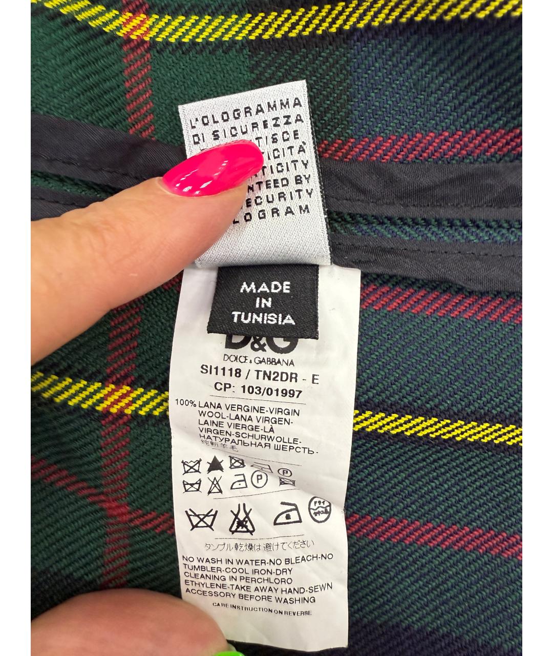 DOLCE&GABBANA Шерстяная юбка мини, фото 5