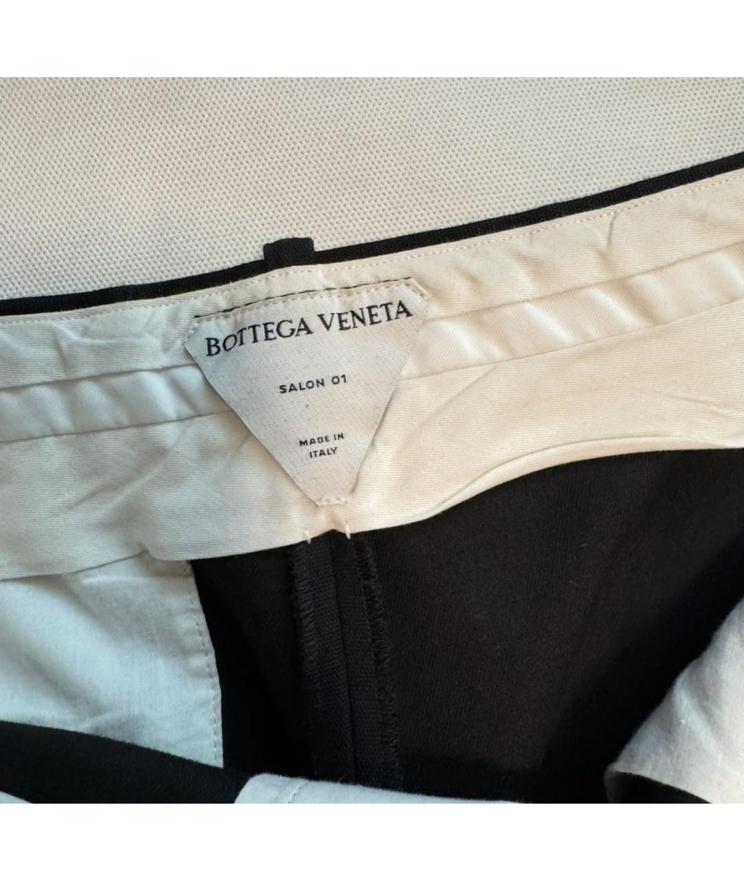 BOTTEGA VENETA Черные хлопковые повседневные брюки, фото 5