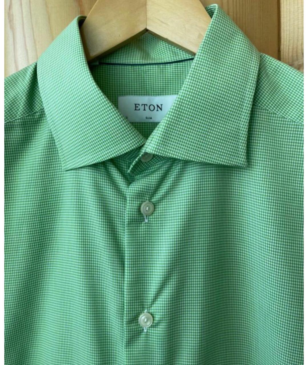 ETON Зеленая хлопковая классическая рубашка, фото 5