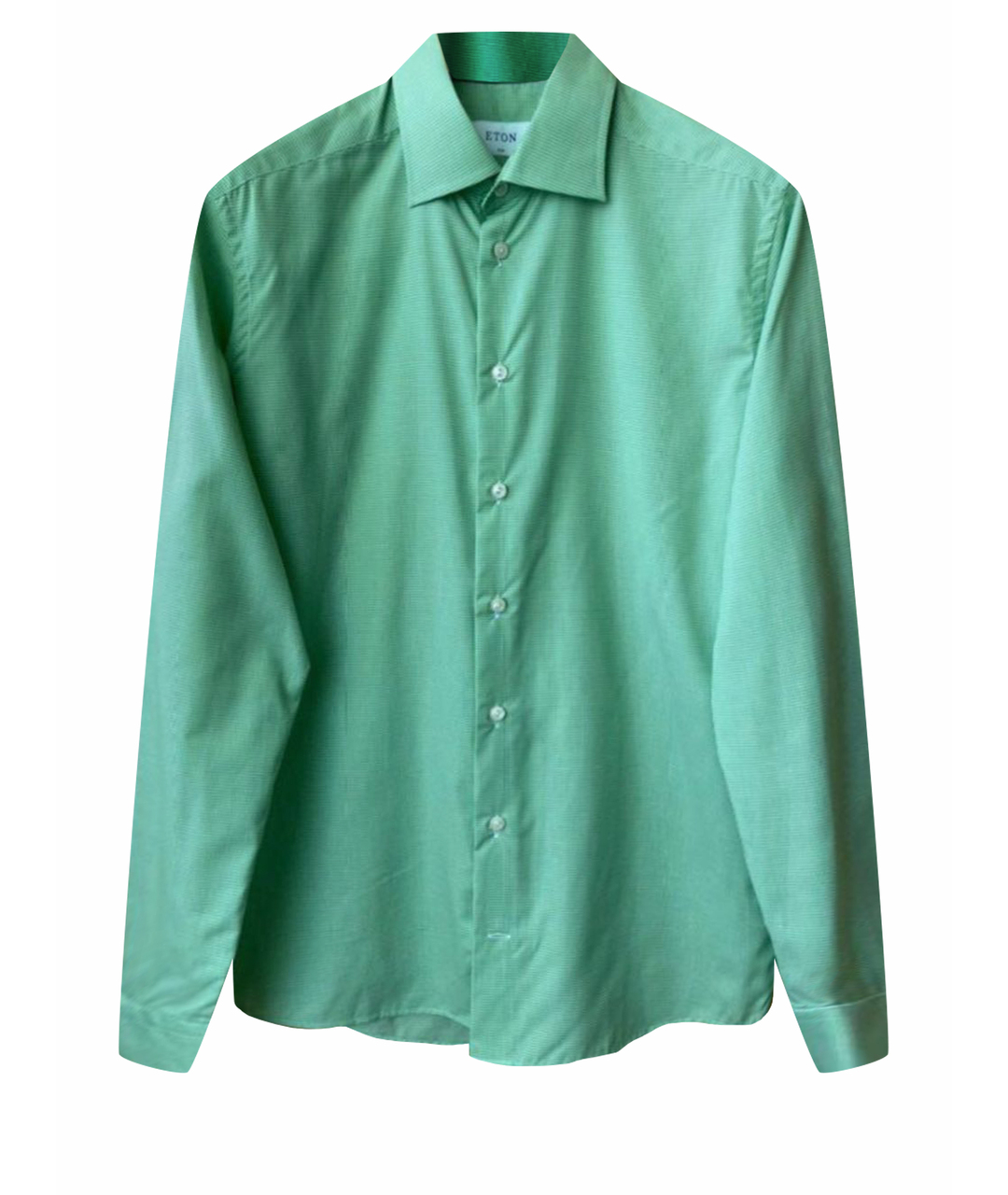 ETON Зеленая хлопковая классическая рубашка, фото 1