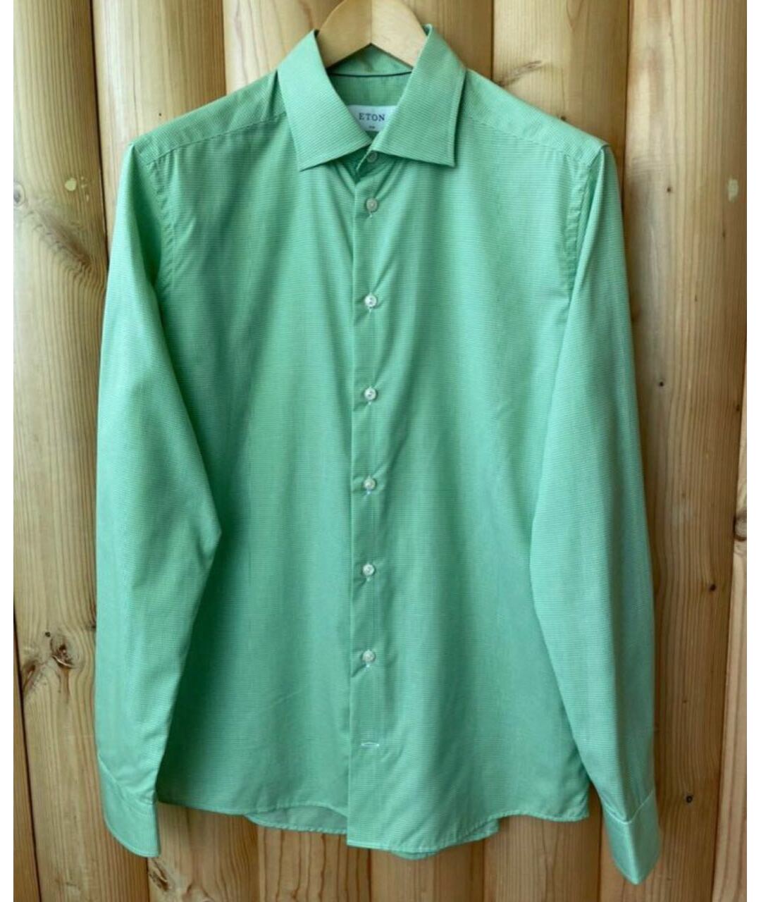 ETON Зеленая хлопковая классическая рубашка, фото 6
