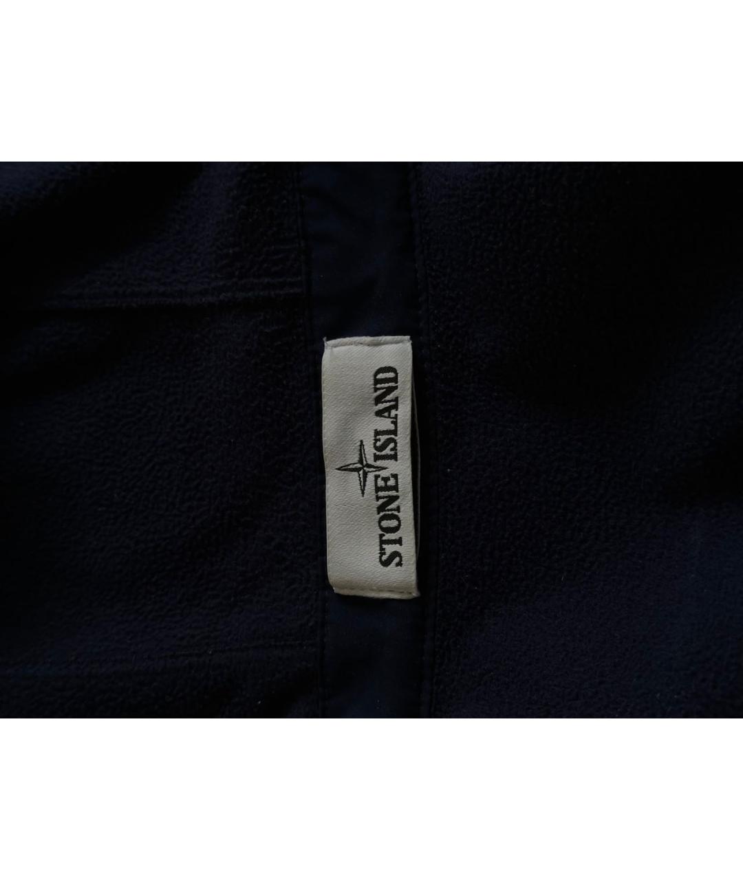 STONE ISLAND Темно-синяя полиэстеровая куртка, фото 6