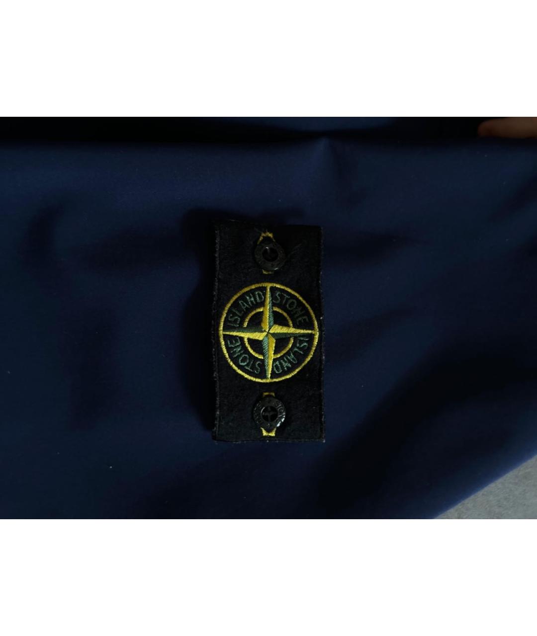 STONE ISLAND Темно-синяя полиэстеровая куртка, фото 8