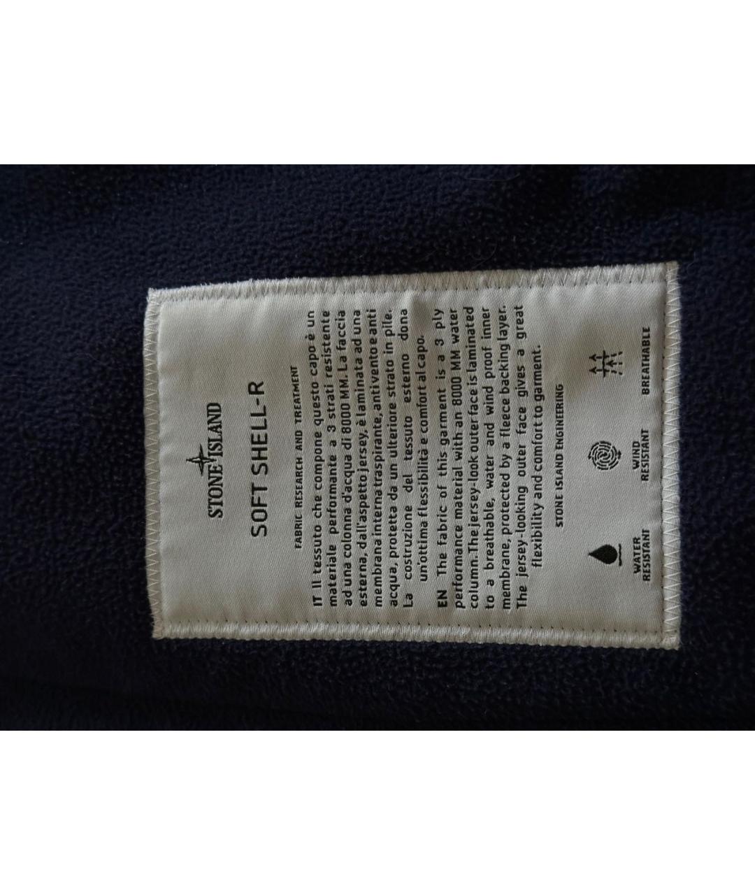 STONE ISLAND Темно-синяя полиэстеровая куртка, фото 4