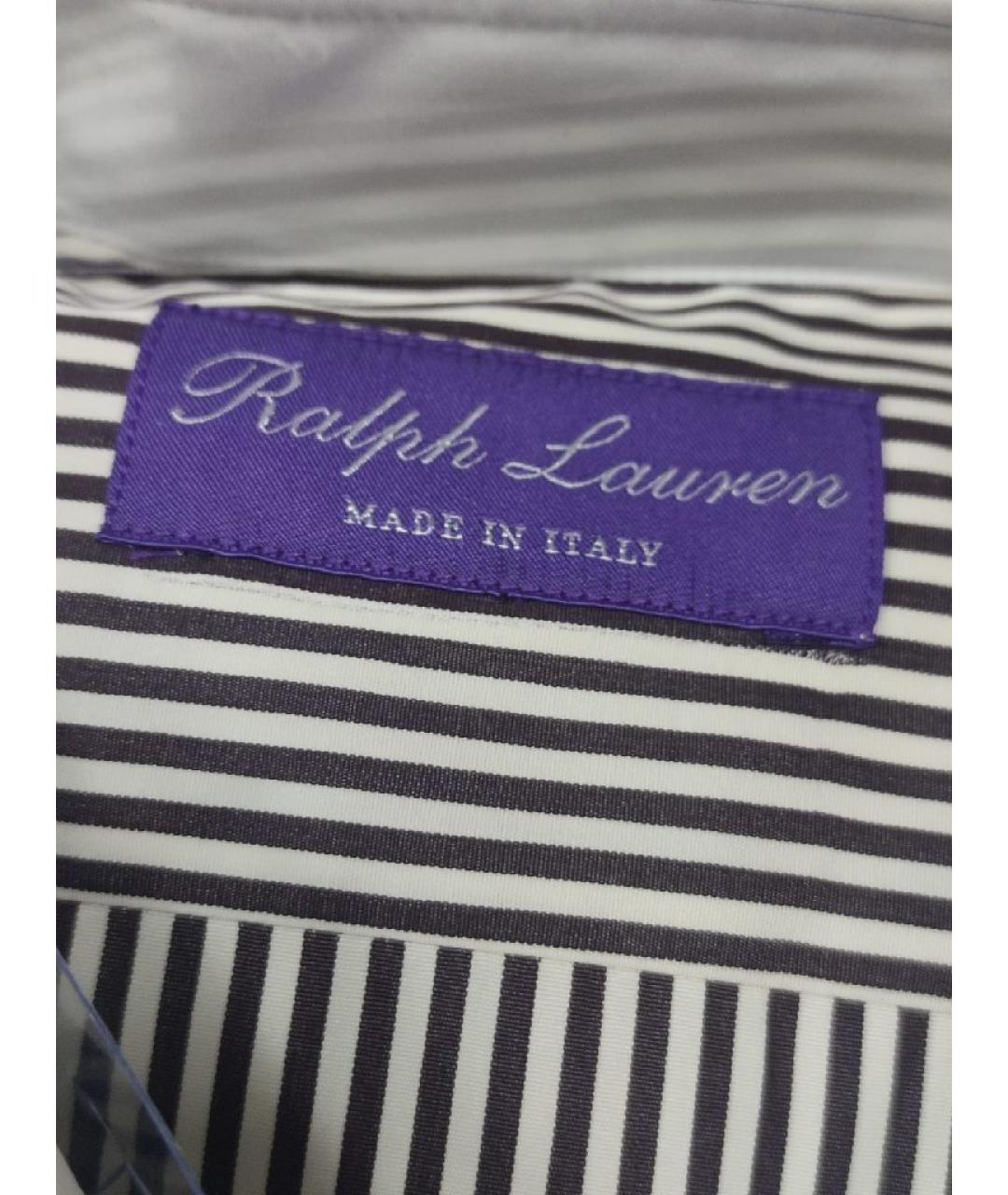 RALPH LAUREN PURPLE LABEL Коричневая хлопковая классическая рубашка, фото 6