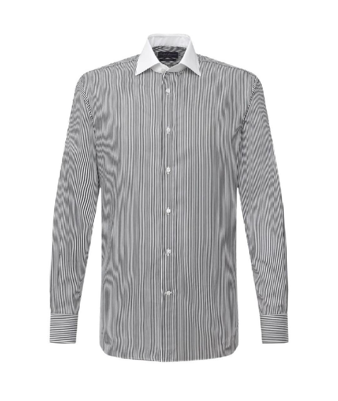 RALPH LAUREN PURPLE LABEL Коричневая хлопковая классическая рубашка, фото 1